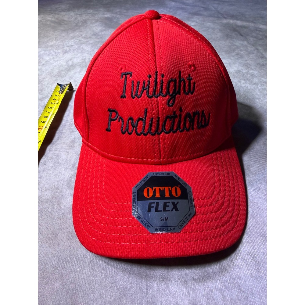 OTTO Red Solid Baseball Cap Hat Twilight Productions Embroidered S/M Unisex